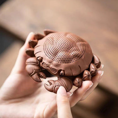 Tea Strainer Crab – Zhu Ni Clay Tea Pet & Filter 2-in-1