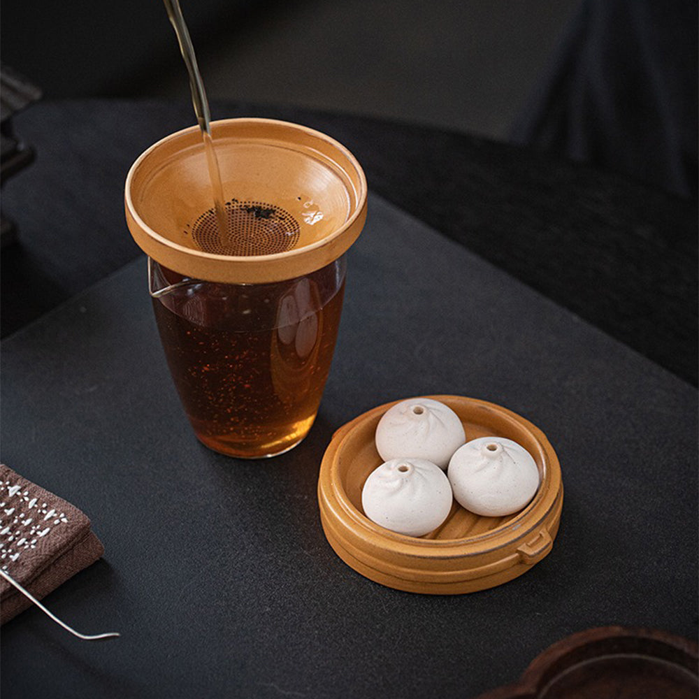 Xiaolongbao Ceramic Tea Strainer Set | Glass Fair Cup Dumpling