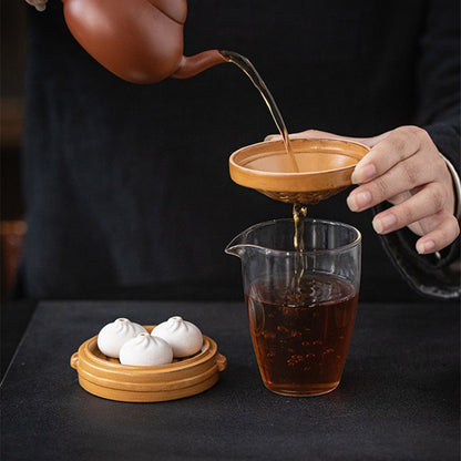 Xiaolongbao Ceramic Tea Strainer Set | Glass Fair Cup Dumpling