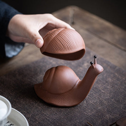 Tea Strainer Snail Tea Pet Yixing Clay Handmade Dual-Use