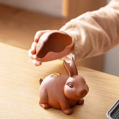 Purple Clay Tea Strainer Rabbit Tea Pet Zisha Loose Leaf