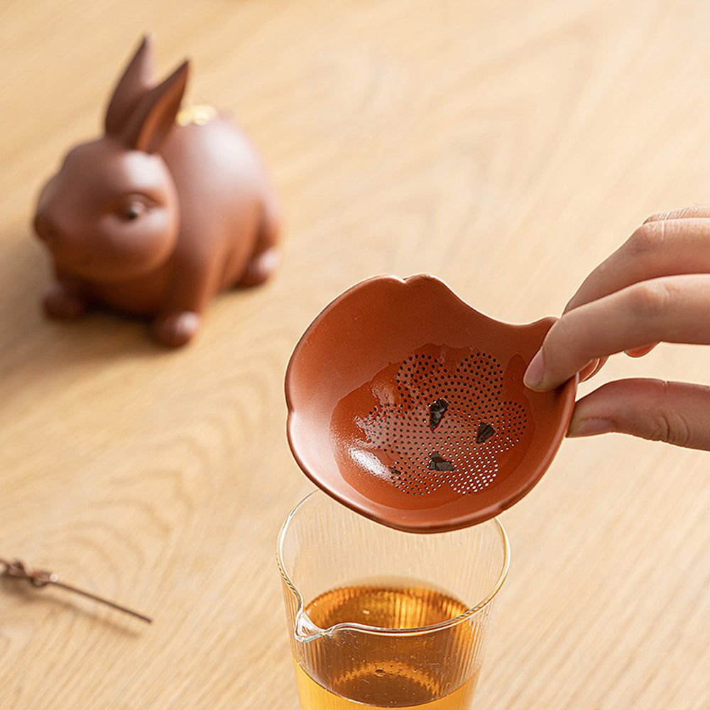 Purple Clay Tea Strainer Rabbit Tea Pet Zisha Loose Leaf