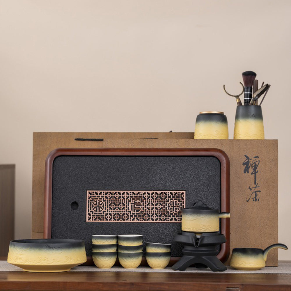 Automatic Gongfu Tea Set for 8 – Mountain & Sea Ceramic