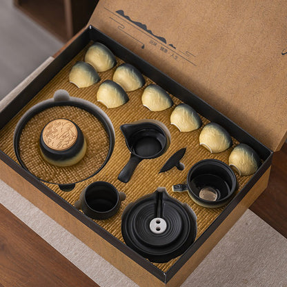 Automatic Gongfu Tea Set for 8 – Mountain & Sea Ceramic