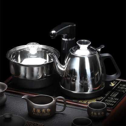 Automatic Gongfu Tea Set Purple Clay Tray Induction 16-Pc
