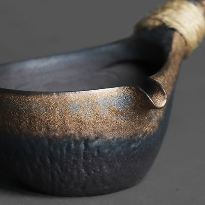 Gold Glaze Coarse Pottery Fair Cup | Gongfu Tea Pitcher