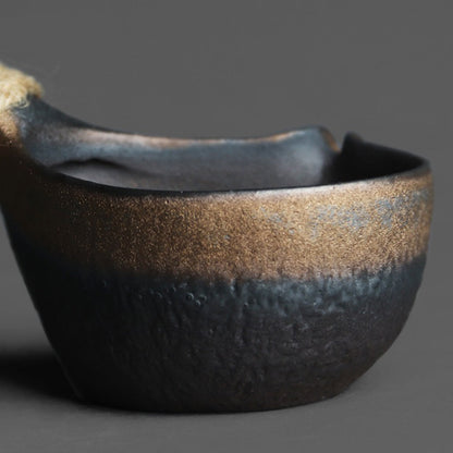 Gold Glaze Coarse Pottery Fair Cup | Gongfu Tea Pitcher