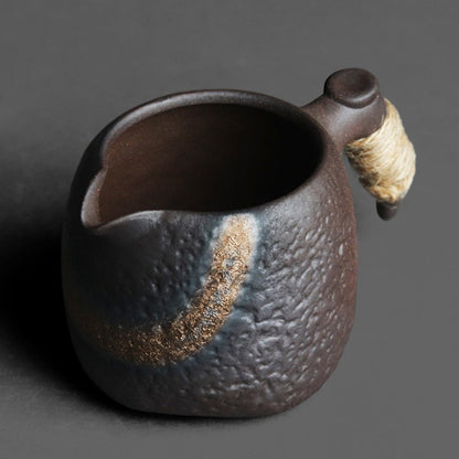 Fair Cup Japanese Stone Texture Ceramic Pitcher 255ml Tea