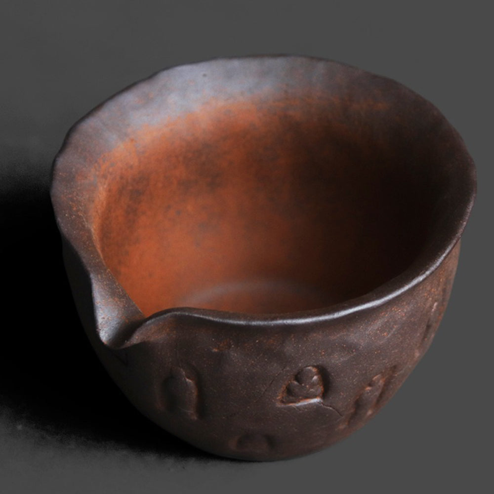 Fair Cup Coarse Pottery Dunhuang Buddha Engraved 220ml Pitcher
