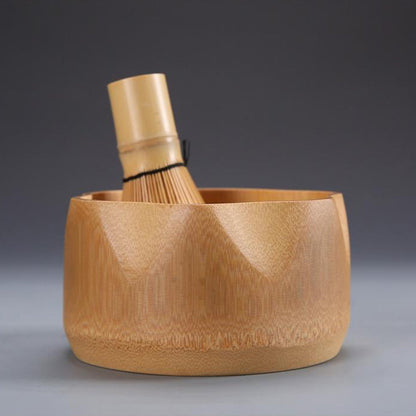 Bamboo Matcha Set Bowl Whisk Holder Spoon 4-Piece Kit