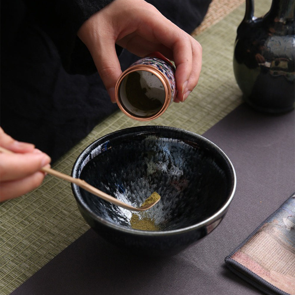 Matcha Tea Set Jianzhan Tenmoku | Travel Case 10-Piece