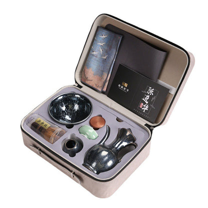 Matcha Tea Set Jianzhan Tenmoku | Travel Case 10-Piece