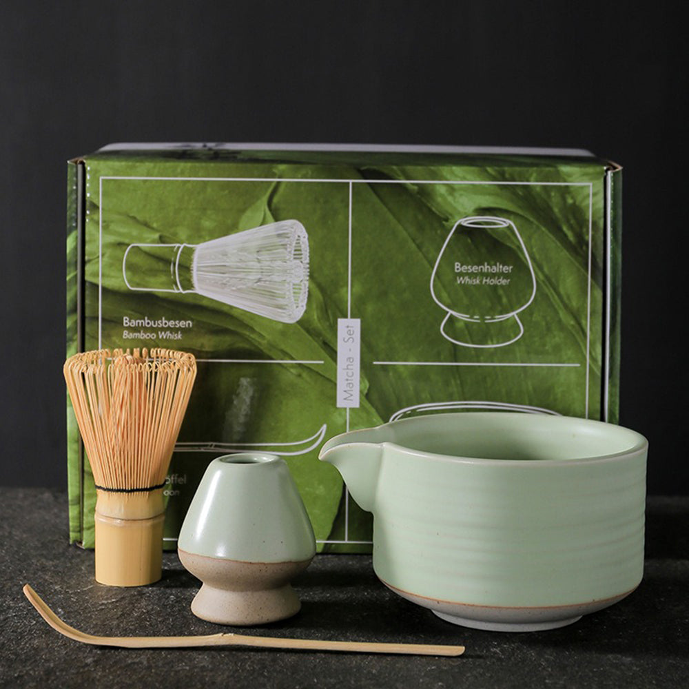 Matcha Tea Set Ruyao Ceramic Chawan Bowl Whisk 7-Piece Kit