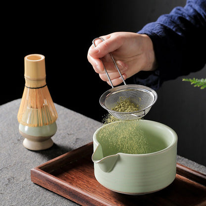 Matcha Tea Set Ruyao Ceramic Chawan Bowl Whisk 7-Piece Kit