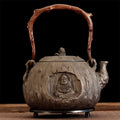 Tetsubin Cast Iron Teapot Bodhidharma Wood Grain 1300ml