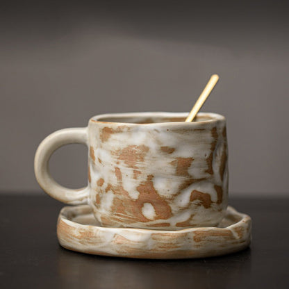Handmade Ceramic Mug with Coaster & Spoon – Tokoname-yaki