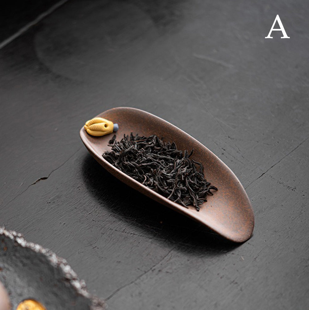 Cha He Tea Holder Coarse Pottery Tea Presenter