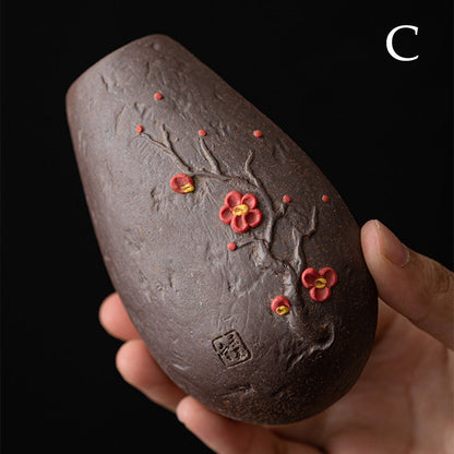 Cha He Tea Holder Coarse Pottery Tea Presenter