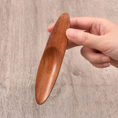Wooden Tea Scoop Handcrafted Jujube Wood Cha He Spoon