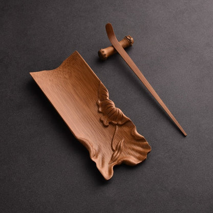 Cha He Bamboo Tea Holder Lotus Leaf – Gongfu Tea Set