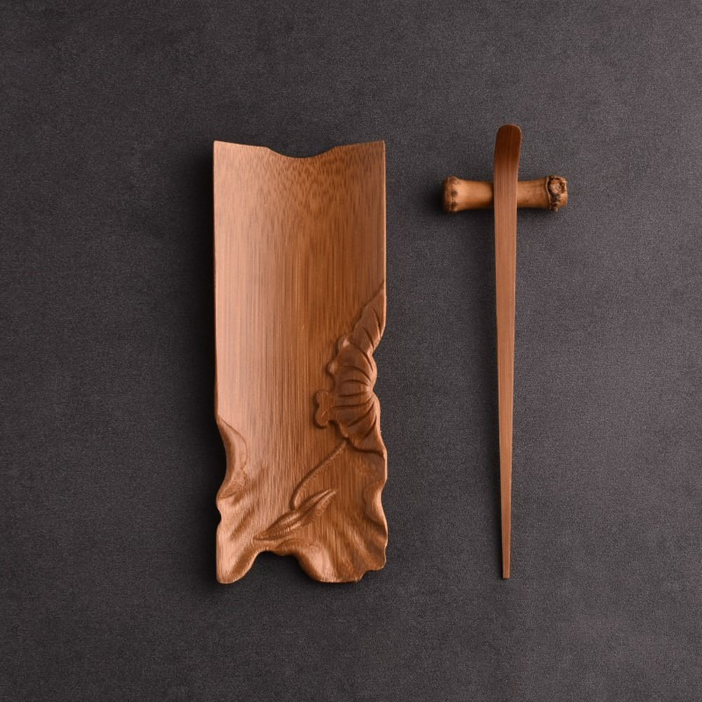 Cha He Bamboo Tea Holder Lotus Leaf – Gongfu Tea Set