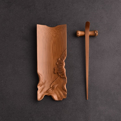 Cha He Bamboo Tea Holder Lotus Leaf – Gongfu Tea Set