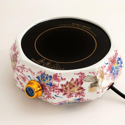 Induction Cooker Teapot Warmer Lotus Ceramic – 1000W 5-Gear
