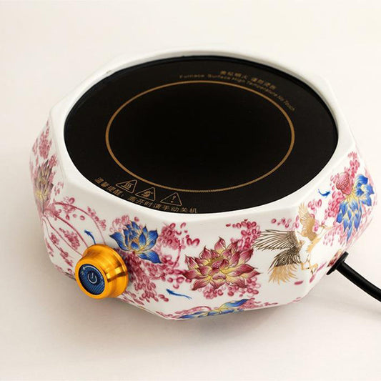 Induction Cooker Teapot Warmer Lotus Ceramic – 1000W 5-Gear