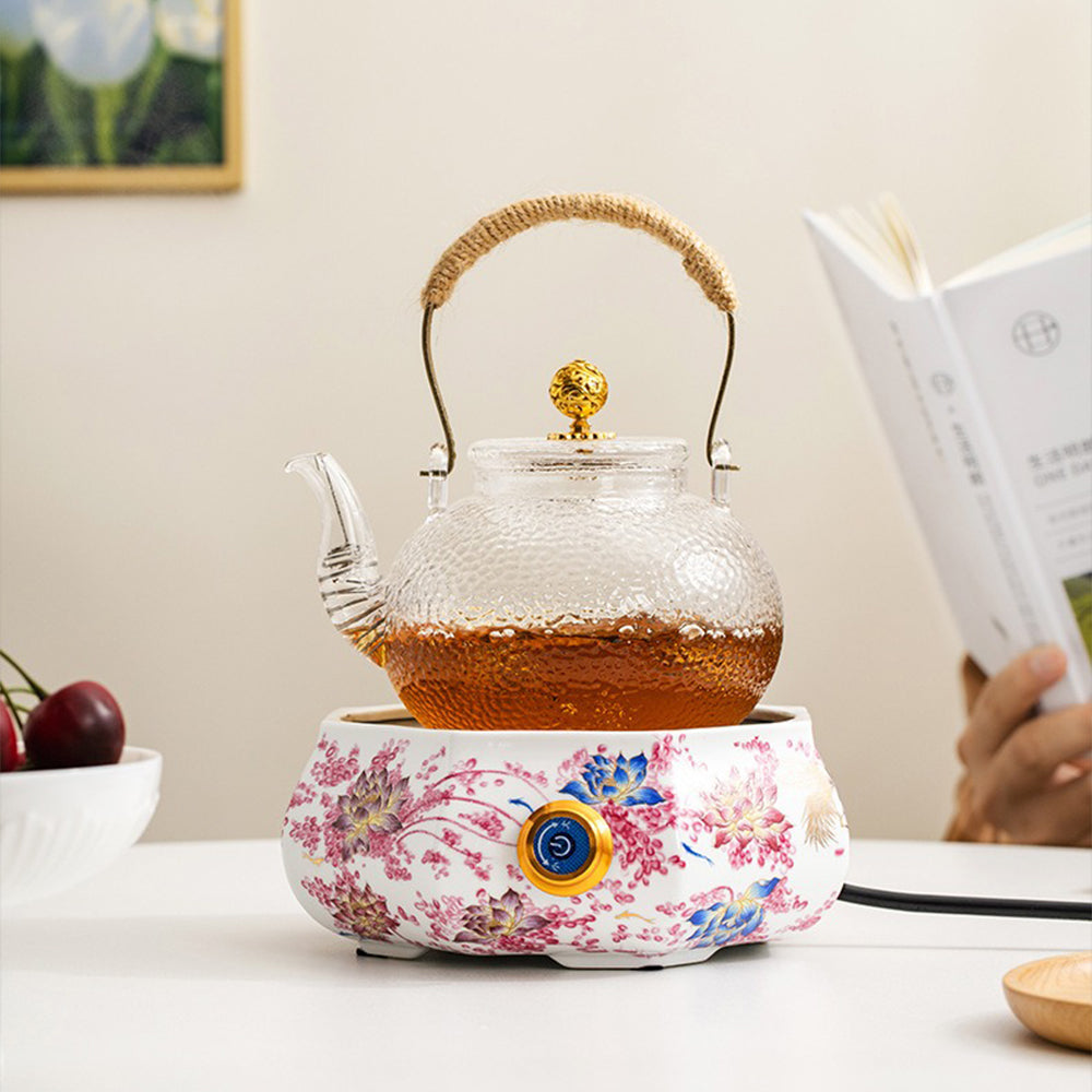 Induction Cooker Teapot Warmer Lotus Ceramic – 1000W 5-Gear