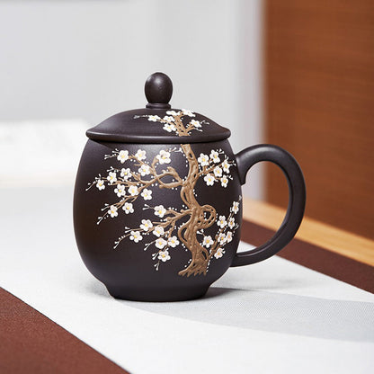 Color Changing Tea Cup – Yixing Purple Clay Plum Blossom 460ml