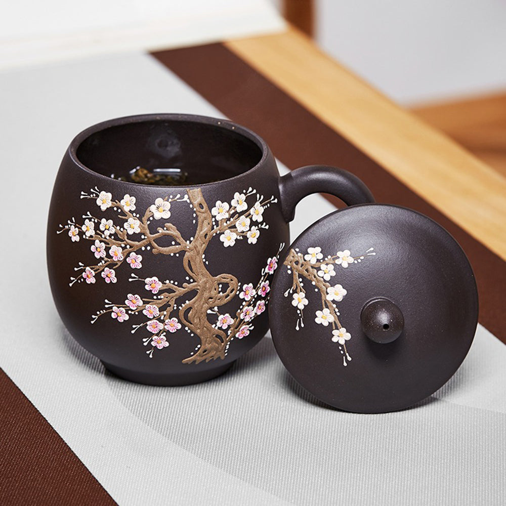 Color Changing Tea Cup – Yixing Purple Clay Plum Blossom 460ml