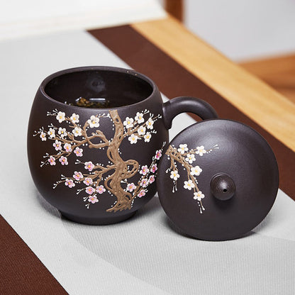 Color Changing Tea Cup – Yixing Purple Clay Plum Blossom 460ml