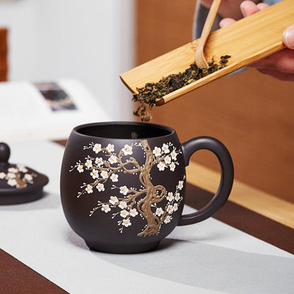 Color Changing Tea Cup – Yixing Purple Clay Plum Blossom 460ml