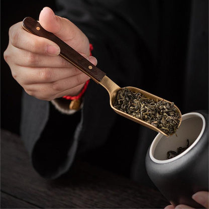 Tea Utensils Set – Ebony & Copper Kung Fu Tea Tools with 6 Coasters