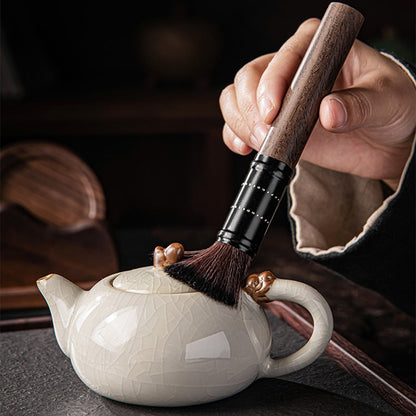 Tea Utensils Set Walnut Wood | 6-Tool Kit & Coasters