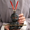 Cute Wukong Purple Pottery Tea Pet Black Myth