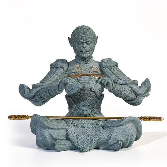 Wukong Sandstone Tea Pet Ornament Black Myth S/M/L