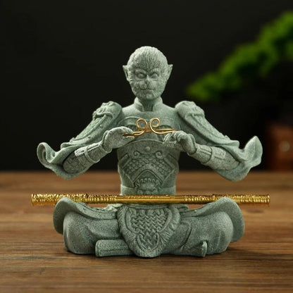 Wukong Sandstone Tea Pet Ornament Black Myth S/M/L
