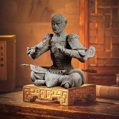 Wukong Sandstone Tea Pet Ornament Black Myth S/M/L