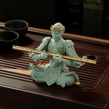 Wukong Sandstone Tea Pet Ornament Black Myth S/M/L