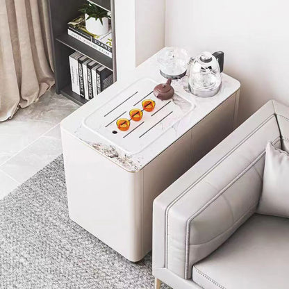 Rock Slab Movable Tea Table With Smart Kettle & Sterilizer | 360° Wheels