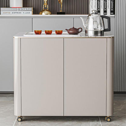 Rock Slab Movable Tea Table With Smart Kettle & Sterilizer | 360° Wheels