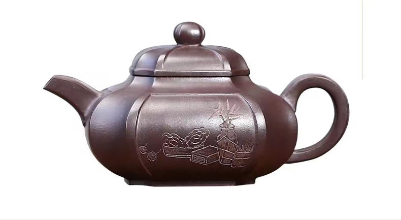 Authentic Yixing Purple Clay Square Teapot 270ml Certificate