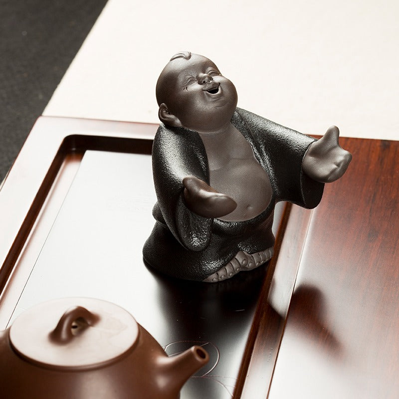 Tea Strainer Ceramic Smiling Buddha – Gongfu Loose Leaf Filter