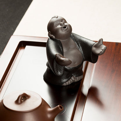 Tea Strainer Ceramic Smiling Buddha – Gongfu Loose Leaf Filter