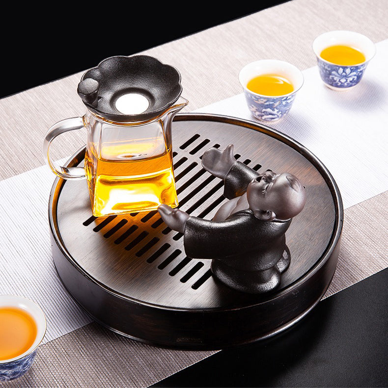 Tea Strainer Ceramic Smiling Buddha – Gongfu Loose Leaf Filter