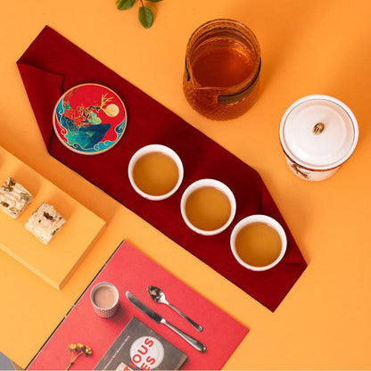 Travel Tea Set Glass Porcelain Teapot 2 Cups Bag