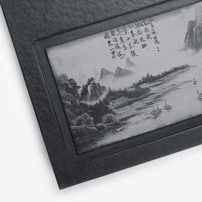 Gongfu Tea Tray | Black Stone Landscape Natural Texture