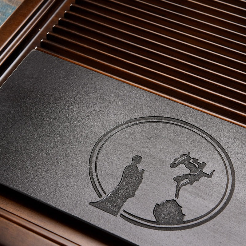 Bamboo Tea Tray Gongfu Tea Board with Drainage 70x30cm