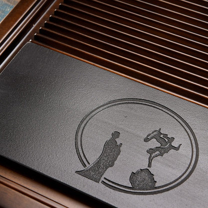 Bamboo Tea Tray Gongfu Tea Board with Drainage 70x30cm
